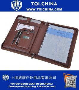 Leather Organizer Laptop Folio Case with Notepad Holder for 13 inch Surface Book MacBook Air